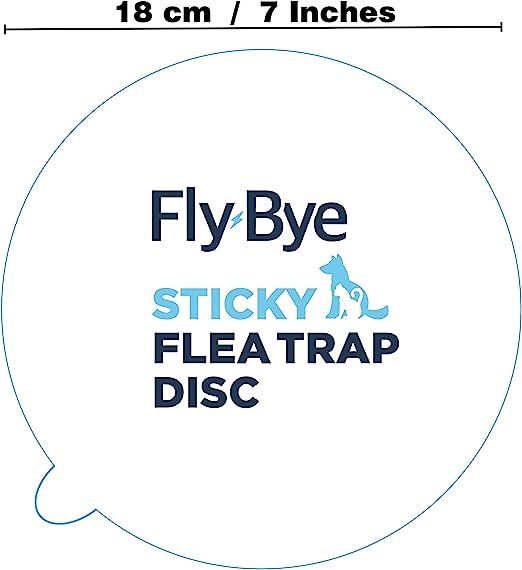 Fly-Bye Flea Trap Sticky Discs - Flea Traps for Home - Non-toxic, Unlike Some Flea Spray for the Home or Flea Bombs for the Home, Clear, 24 x Flea Trap Replacements Discs/Pads